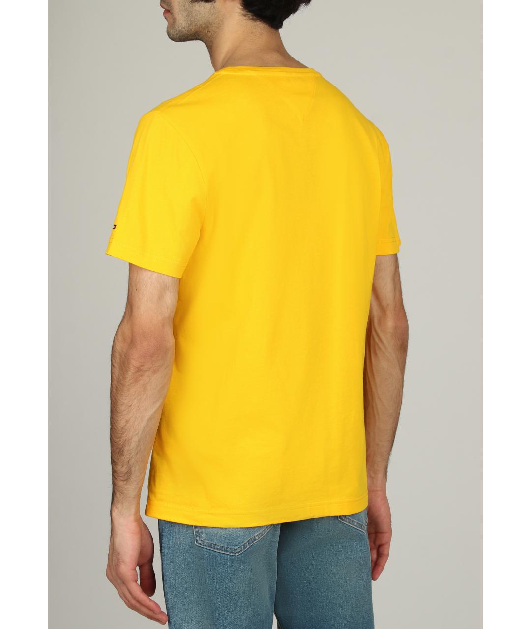 TOMMY HILFIGER Желтая хлопковая футболка, фото 3