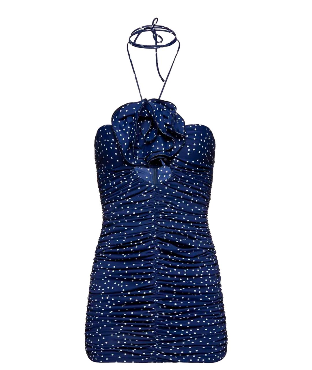 MAGDA BUTRYM Синее вискозное коктейльное платье, фото 1