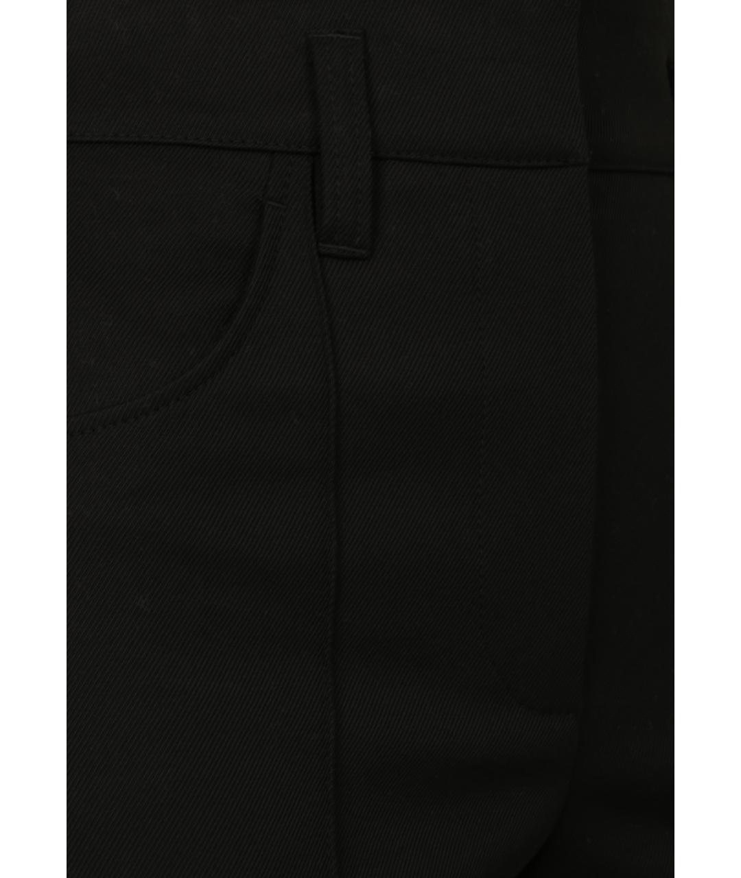 BRUNELLO CUCINELLI Черные хлопковые прямые брюки, фото 4