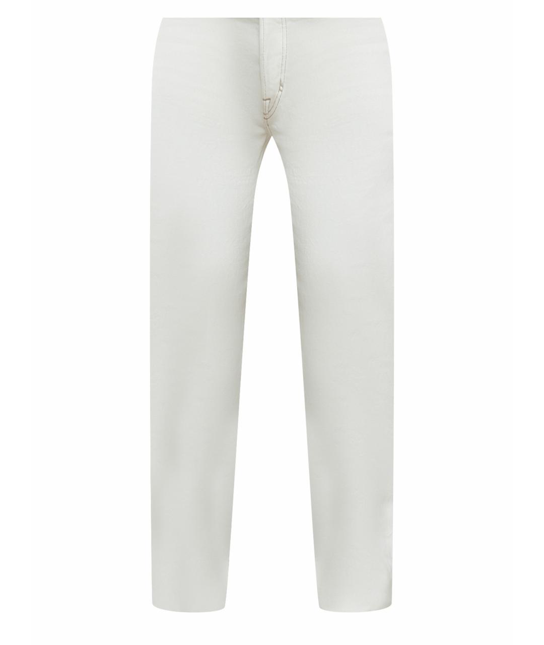 TOM FORD Белые хлопковые прямые джинсы, фото 1