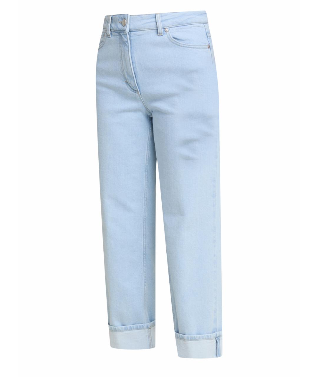 PESERICO Голубые хлопковые прямые джинсы, фото 1