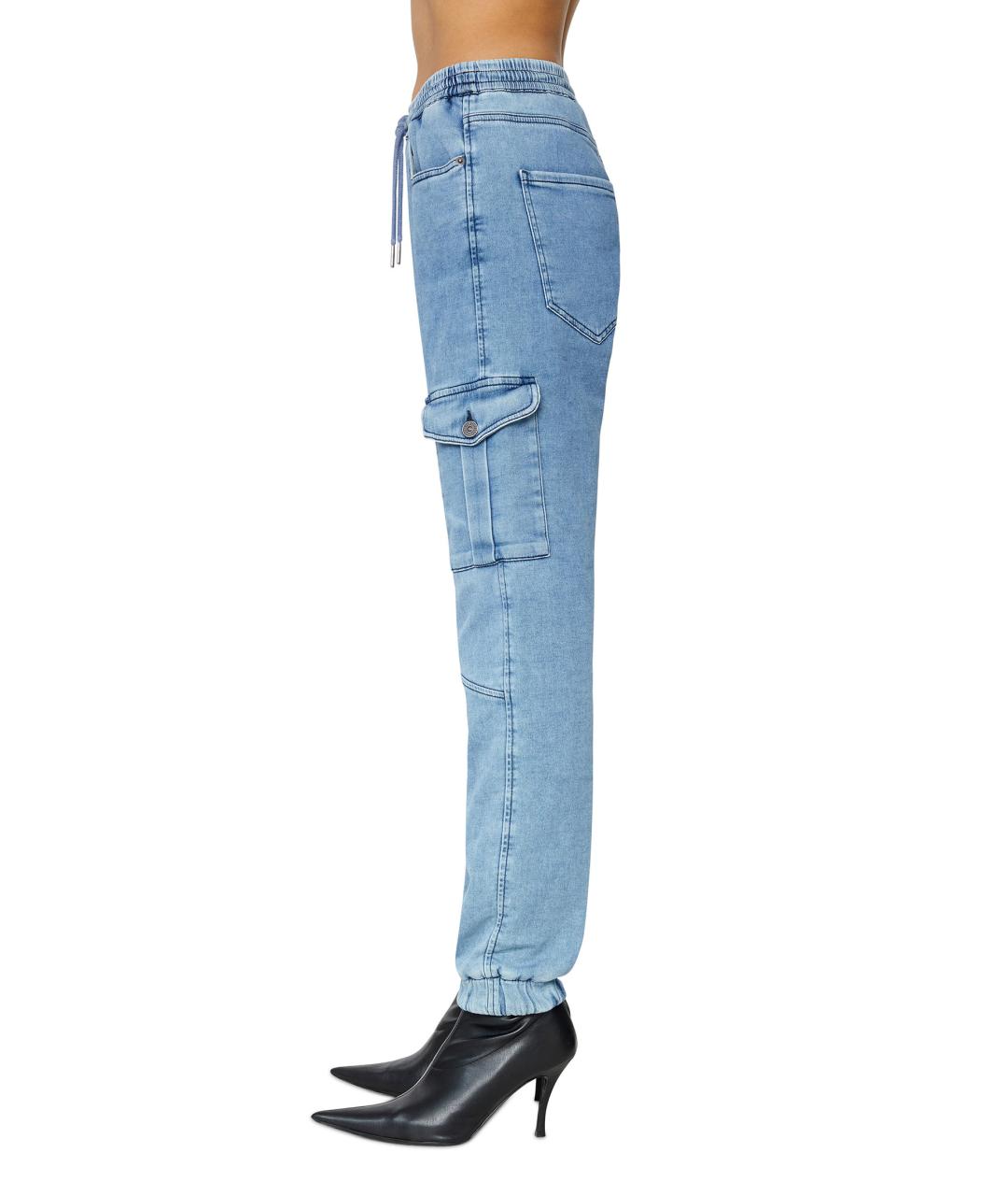 DIESEL Синие хлопковые прямые джинсы, фото 4