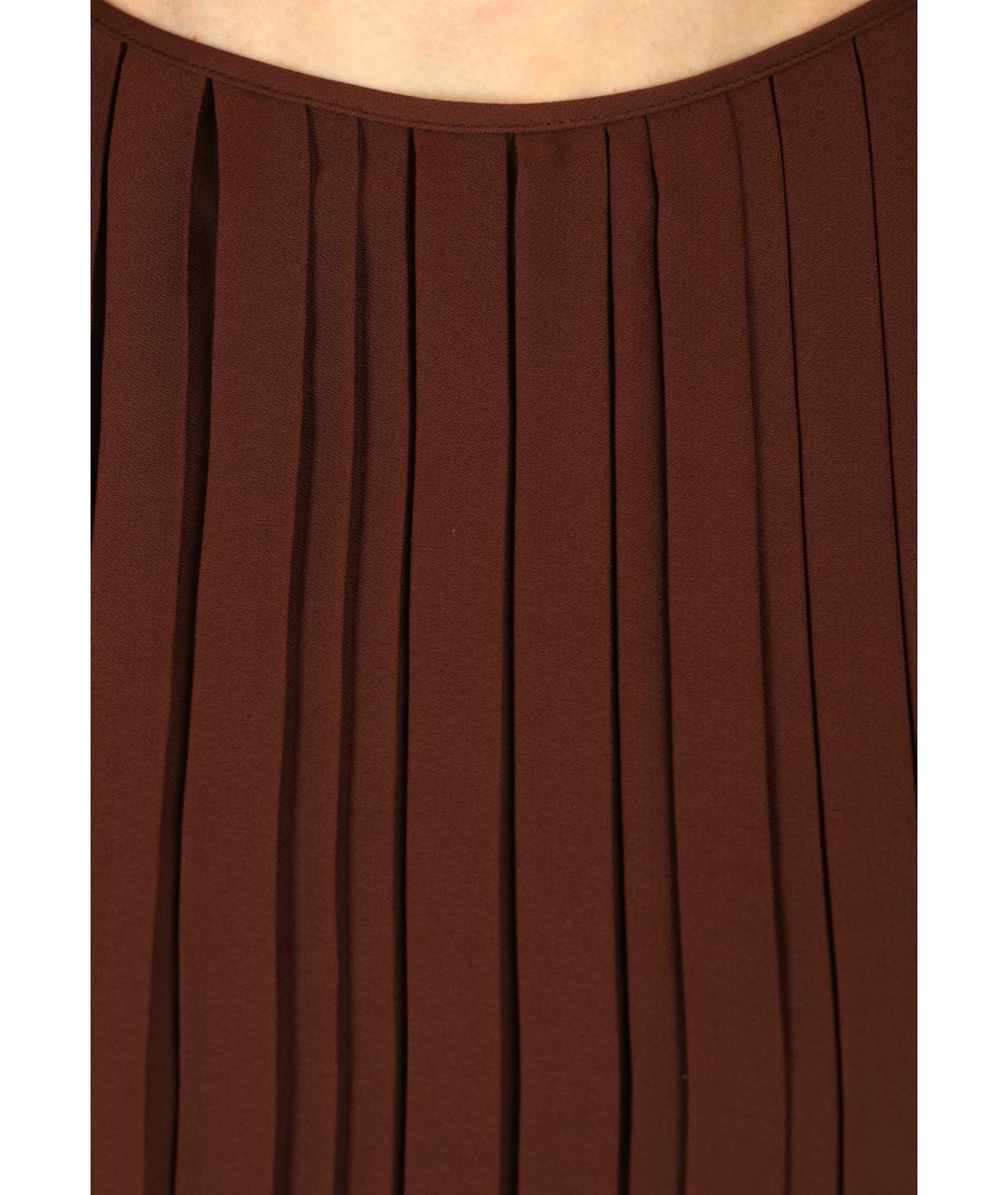 FABIANA FILIPPI Коричневое полиэстеровое коктейльное платье, фото 4