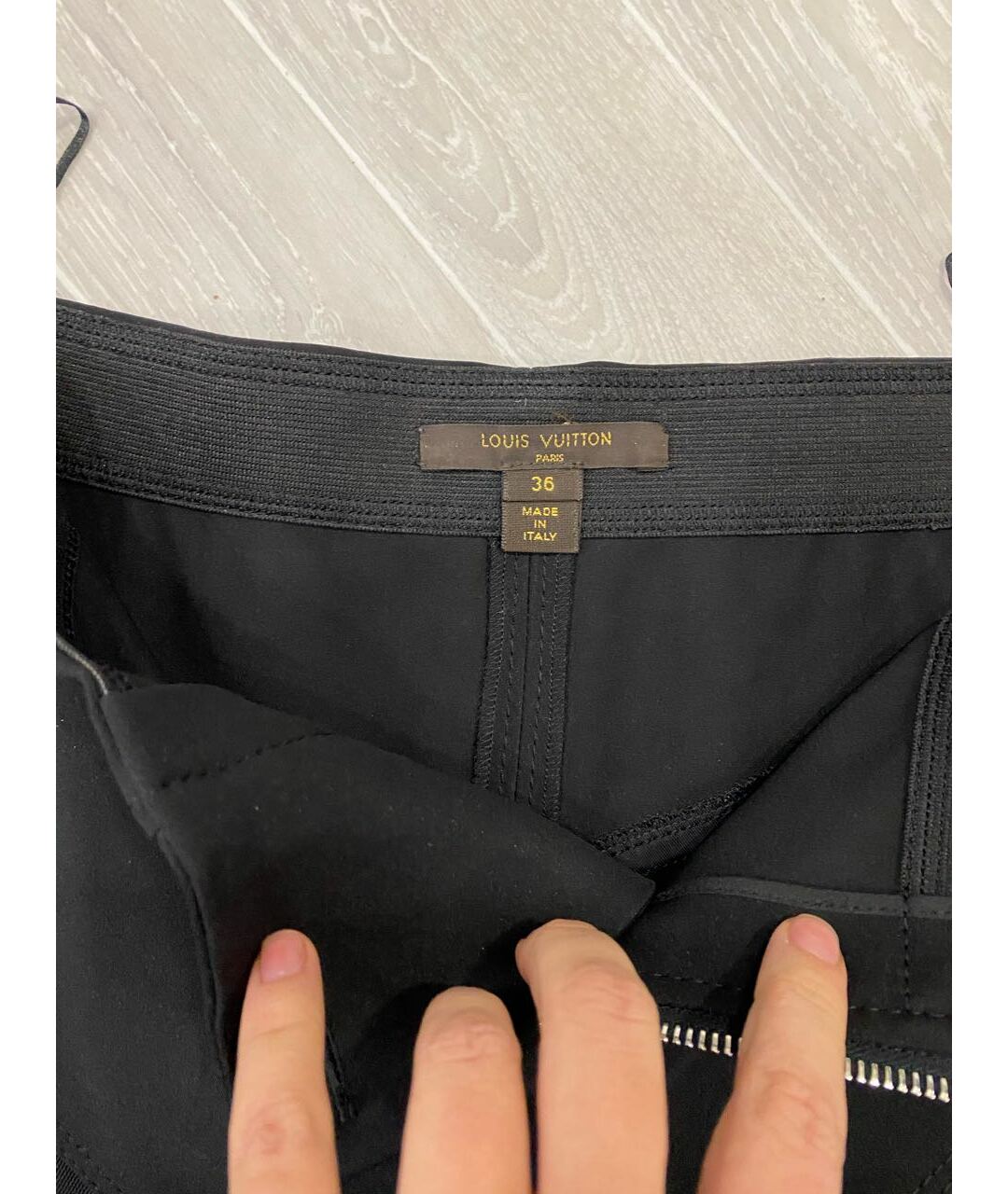 LOUIS VUITTON PRE-OWNED Черные брюки узкие, фото 3