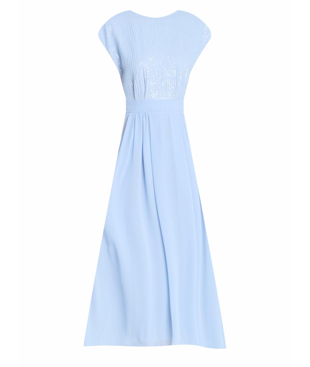 PESERICO Голубое полиэстеровое вечернее платье, фото 1