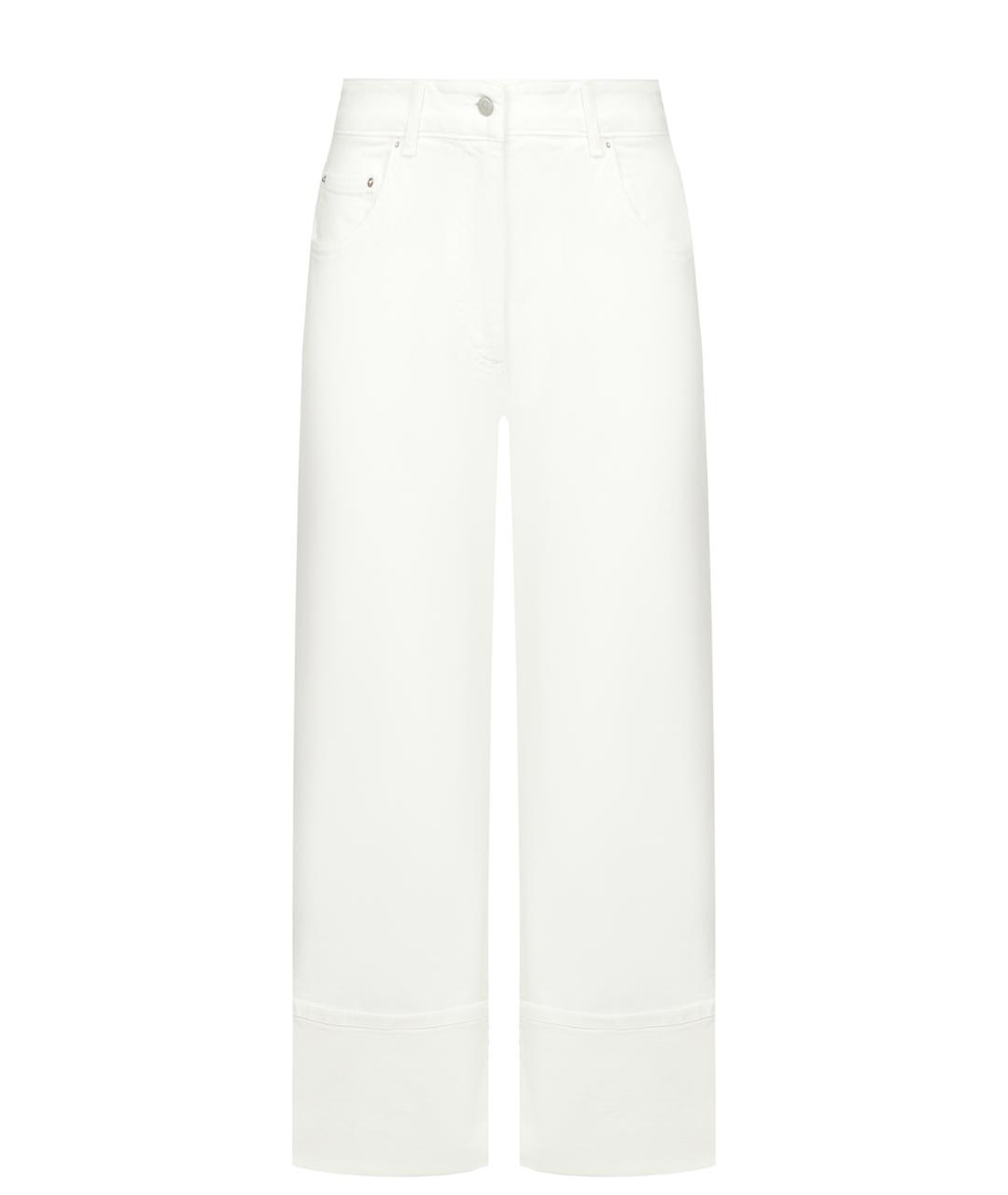 FABIANA FILIPPI Белые хлопковые прямые джинсы, фото 1