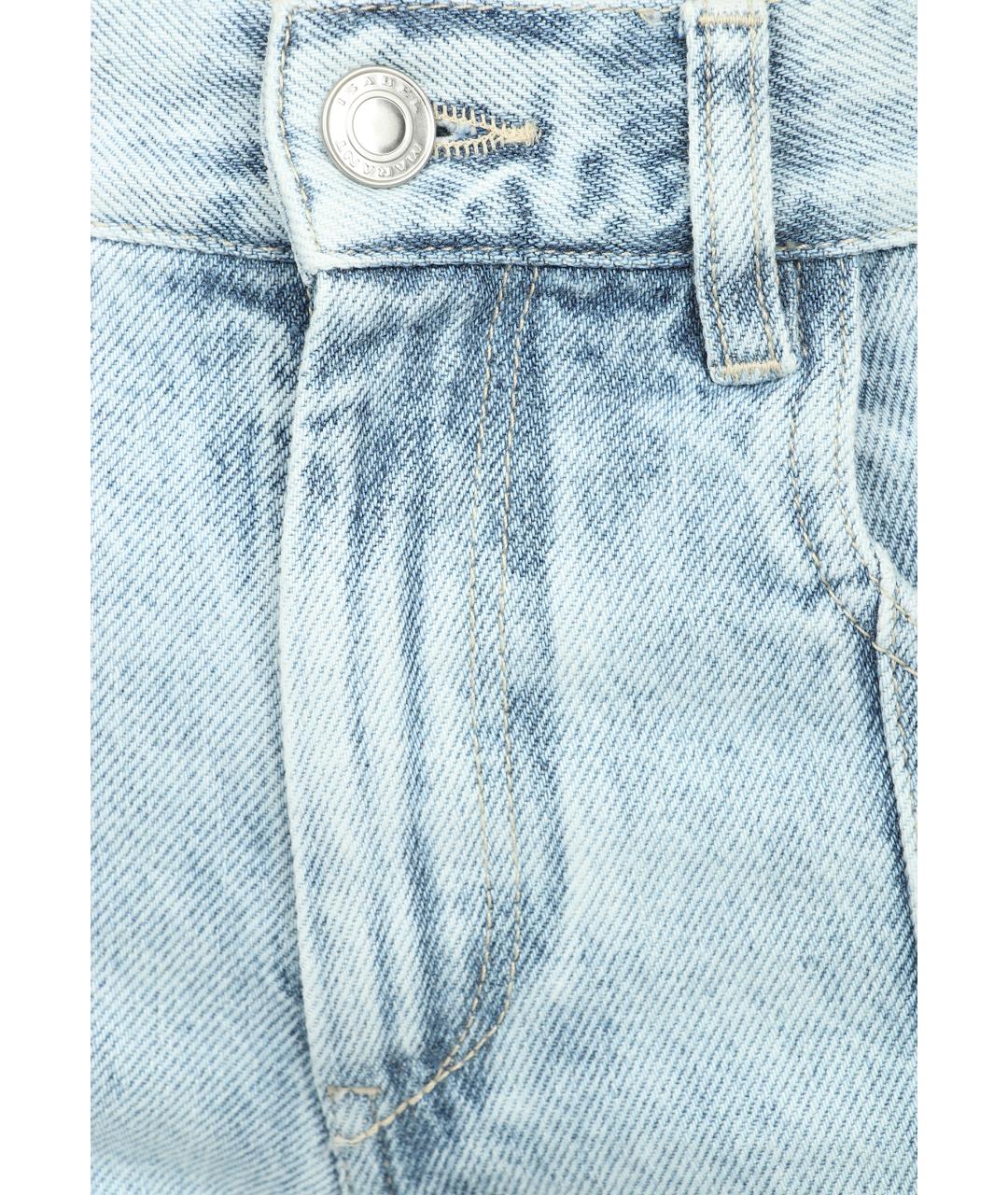 ISABEL MARANT Голубые хлопковые прямые джинсы, фото 4