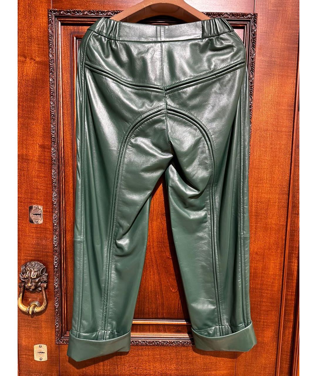 NELLO SANTI Зеленый кожаный костюм с брюками, фото 6