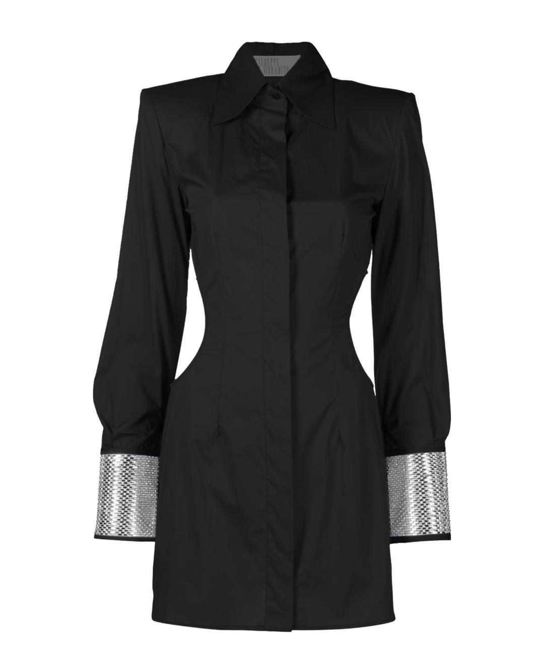 GIUSEPPE DI MORABITO Черное хлопковое коктейльное платье, фото 1