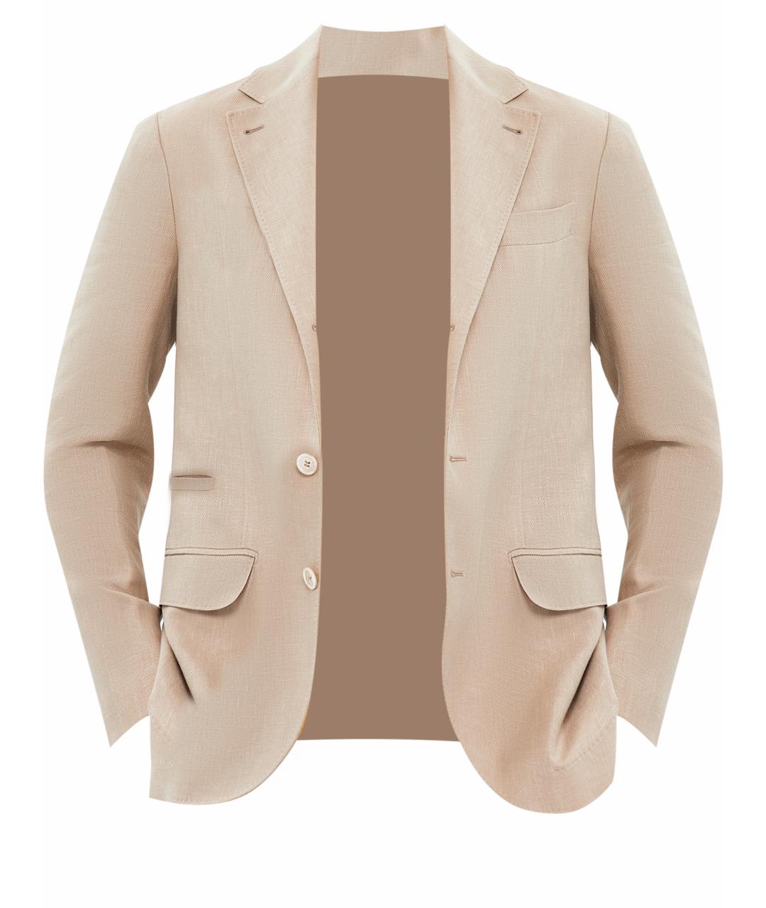 BRUNELLO CUCINELLI Бежевый шерстяной пиджак, фото 1