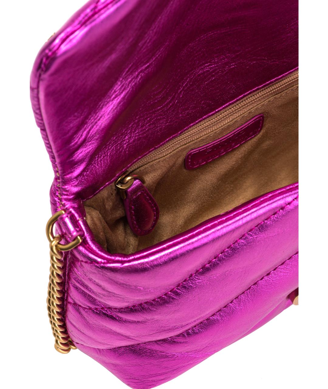 PINKO Розовая кожаная сумка через плечо, фото 3