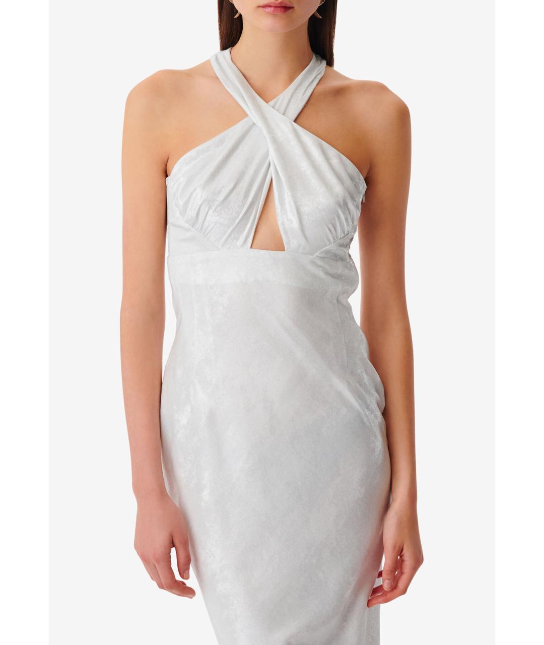 IRO Белое полиэстеровое вечернее платье, фото 3
