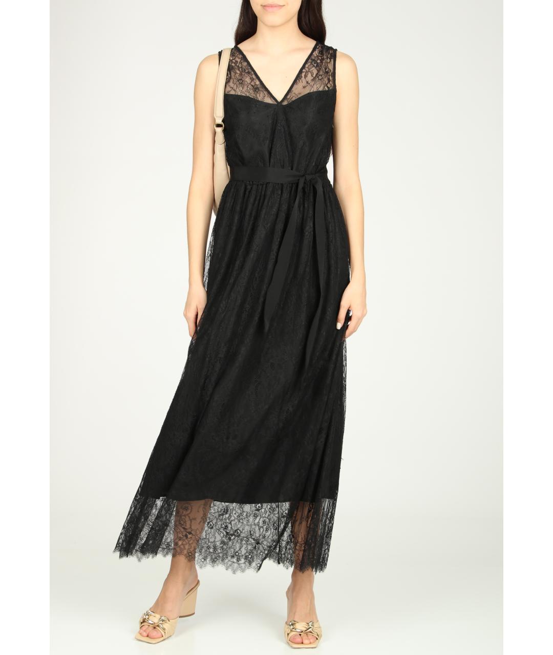 TWIN-SET Черное полиамидовое платье, фото 3
