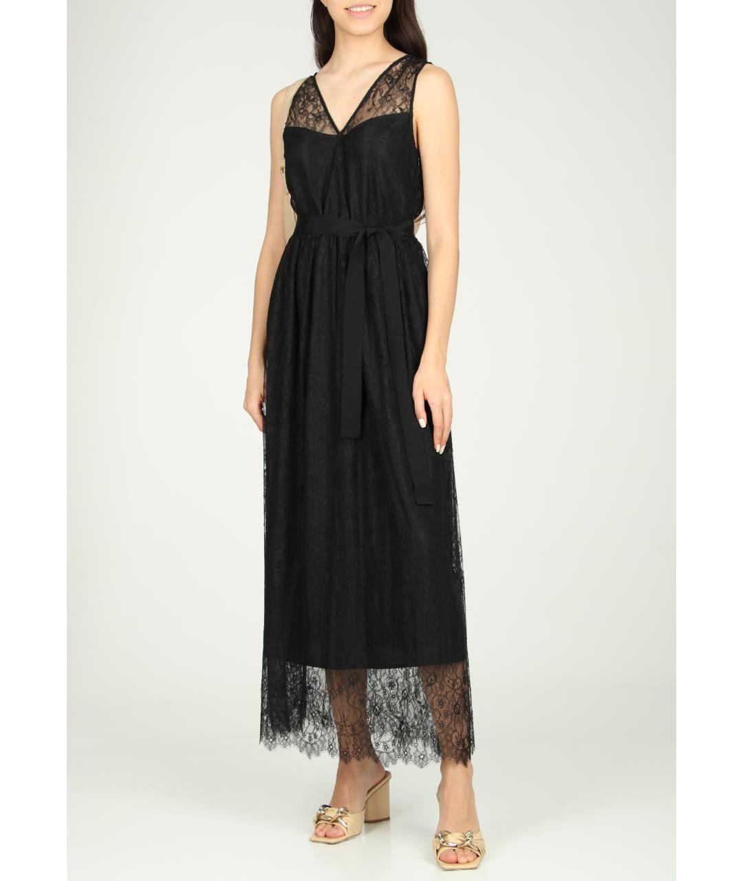 TWIN-SET Черное полиамидовое платье, фото 2