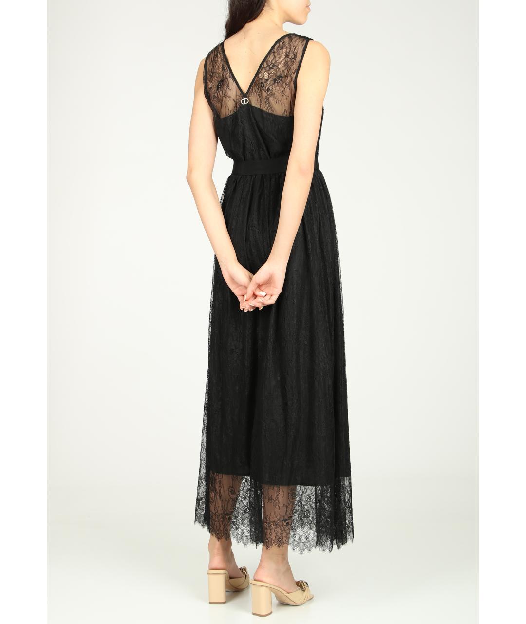 TWIN-SET Черное полиамидовое платье, фото 4
