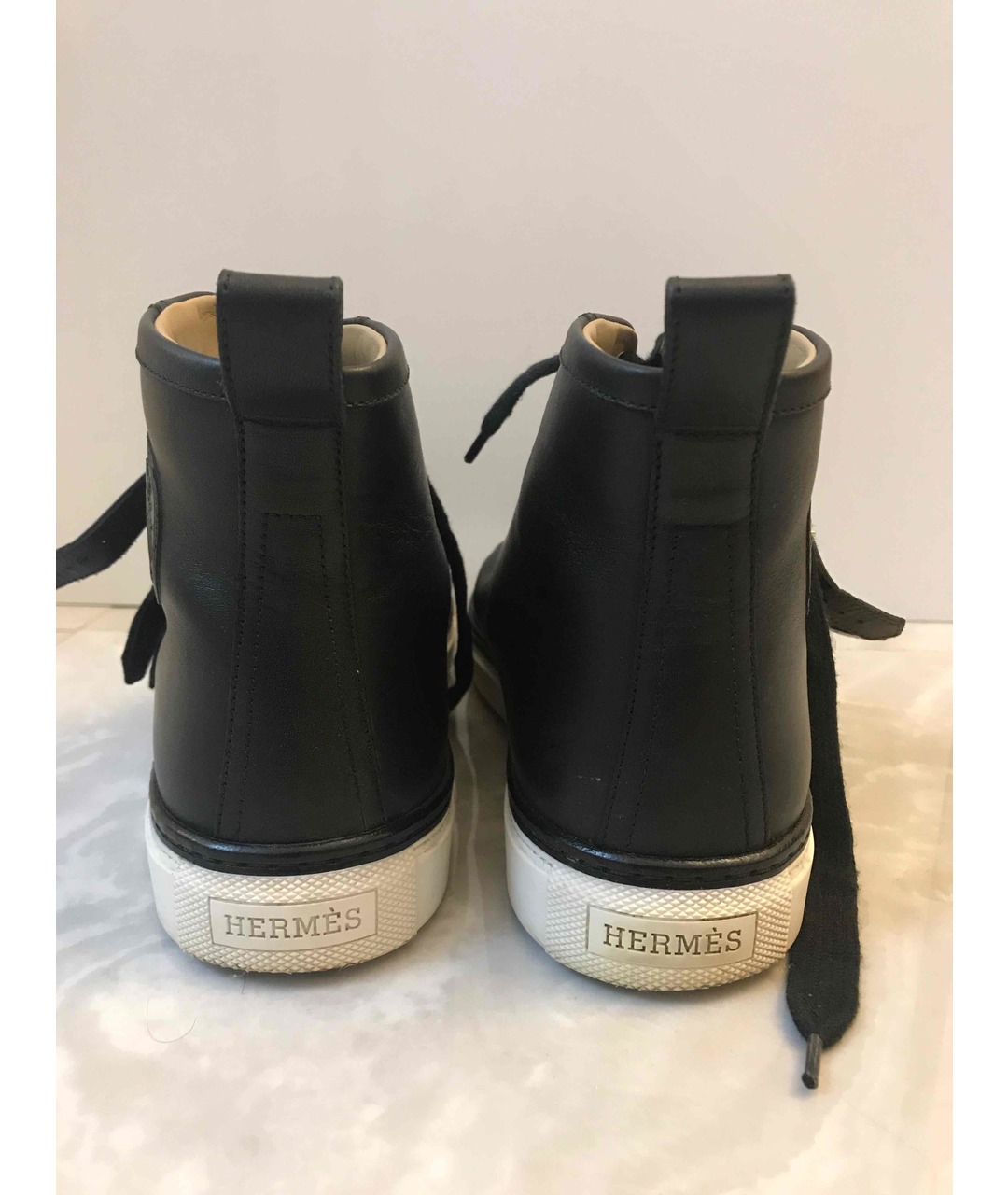 HERMES PRE-OWNED Черные кожаные кроссовки, фото 3