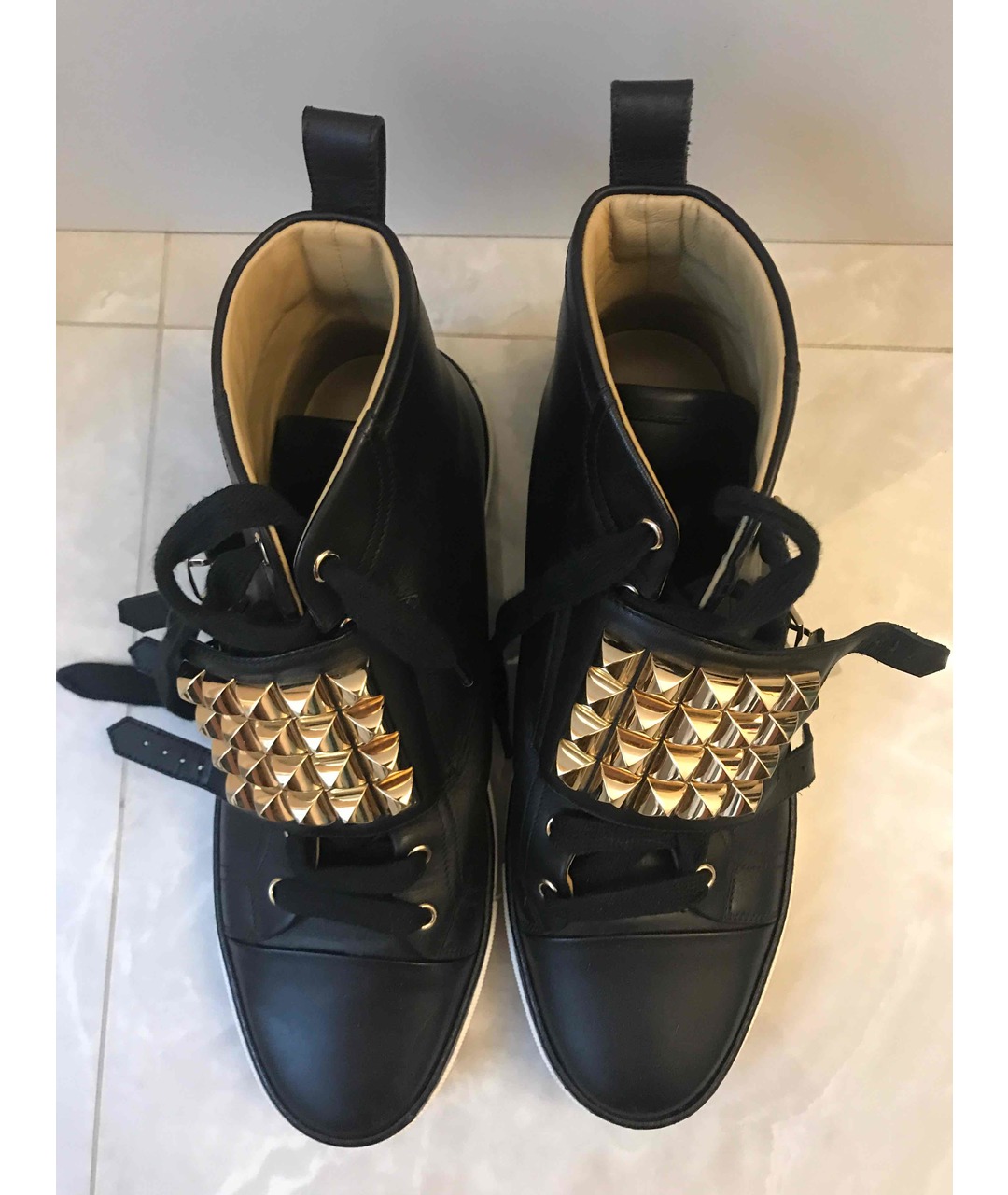 HERMES PRE-OWNED Черные кожаные кроссовки, фото 2