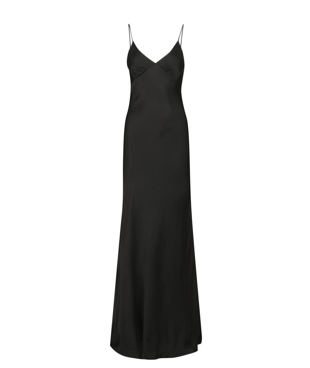 TWIN-SET Черное вискозное вечернее платье, фото 1