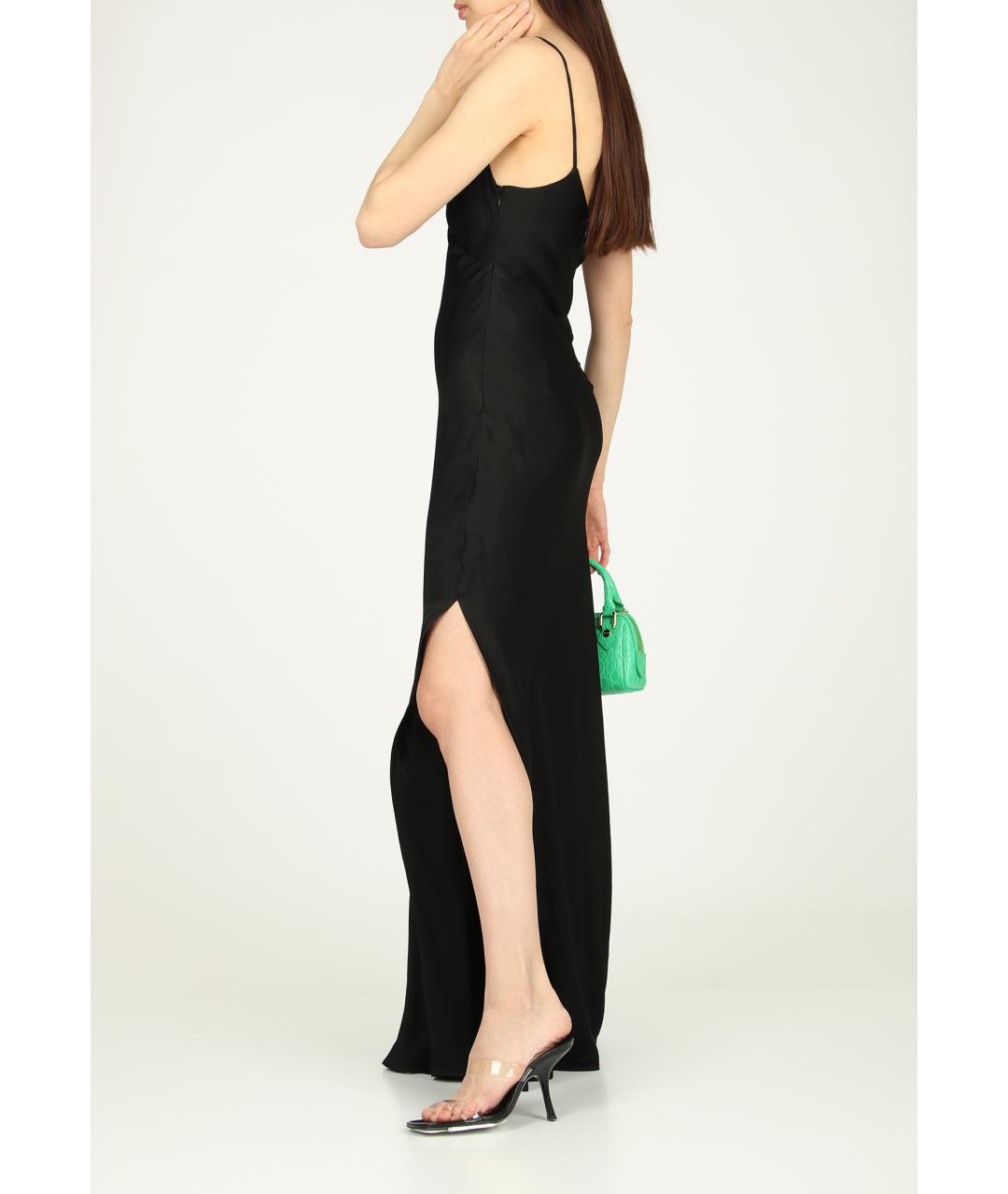 TWIN-SET Черное вискозное вечернее платье, фото 3