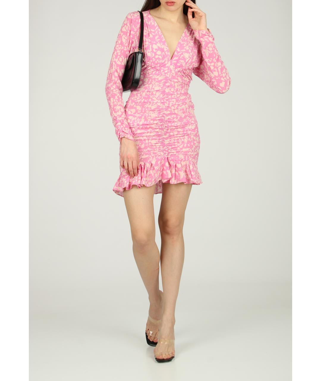 ISABEL MARANT Розовое шелковое коктейльное платье, фото 2