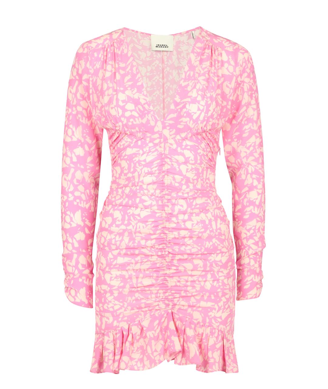 ISABEL MARANT Розовое шелковое коктейльное платье, фото 1