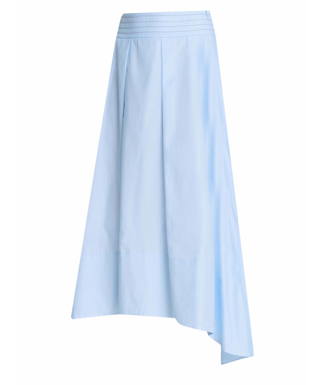 PESERICO Голубая хлопковая юбка макси, фото 1