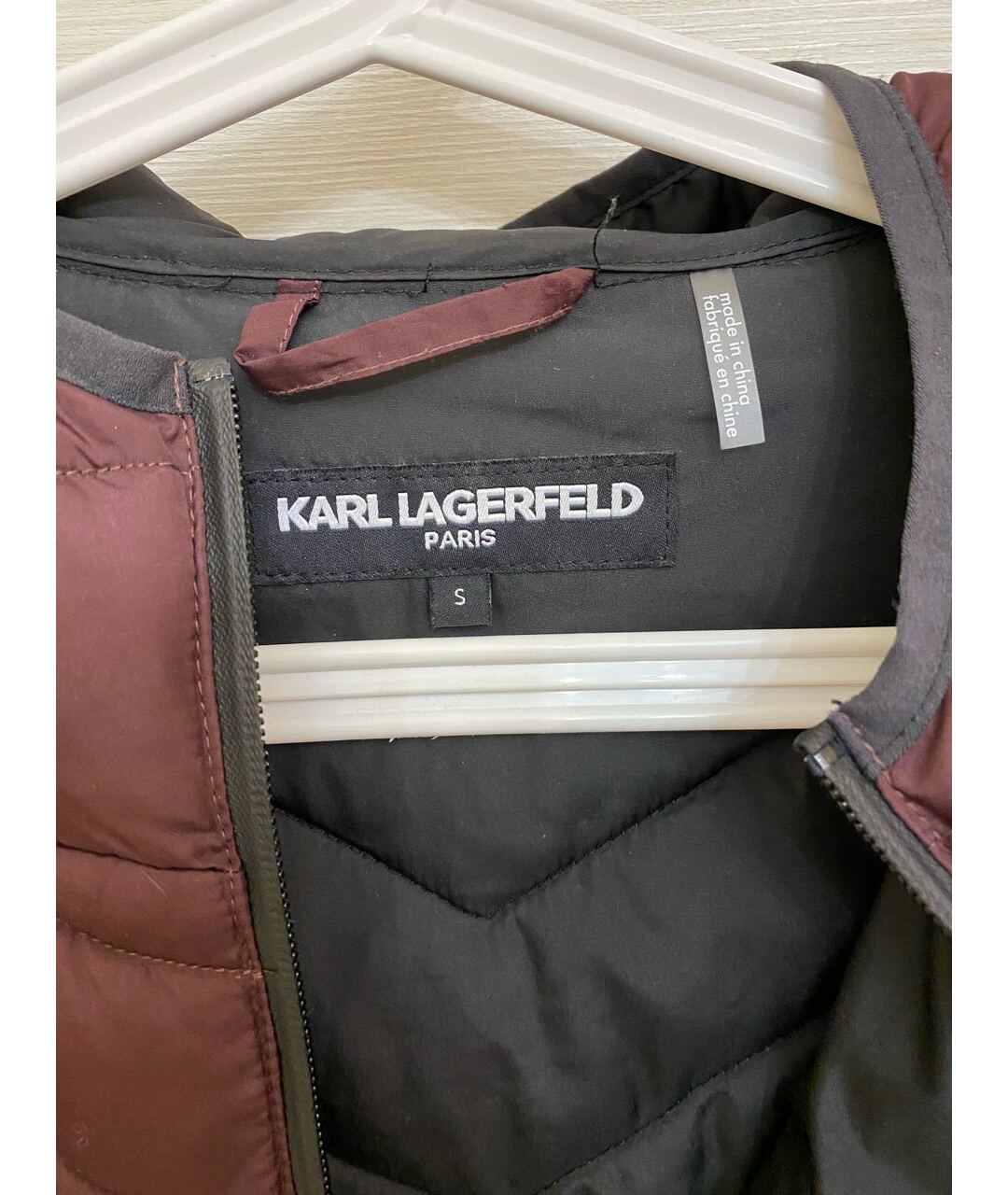 KARL LAGERFELD Бордовая полиэстеровая куртка, фото 2