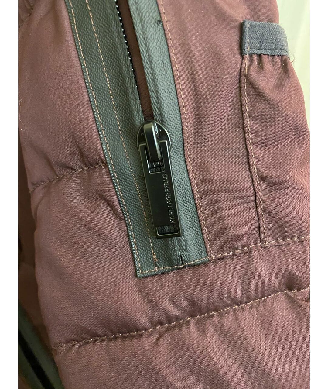 KARL LAGERFELD Бордовая полиэстеровая куртка, фото 3