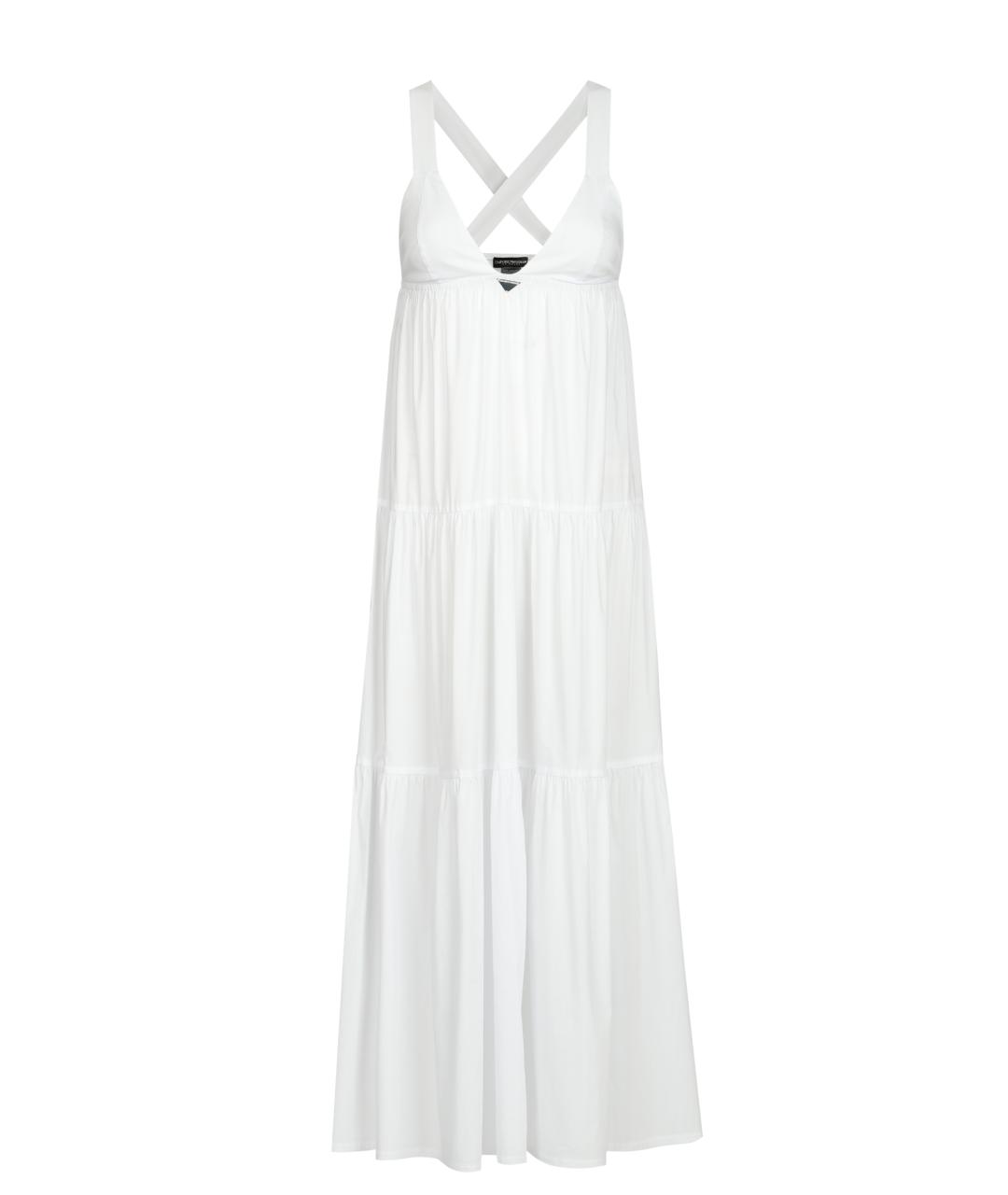 EMPORIO ARMANI Белое хлопковое платье, фото 1