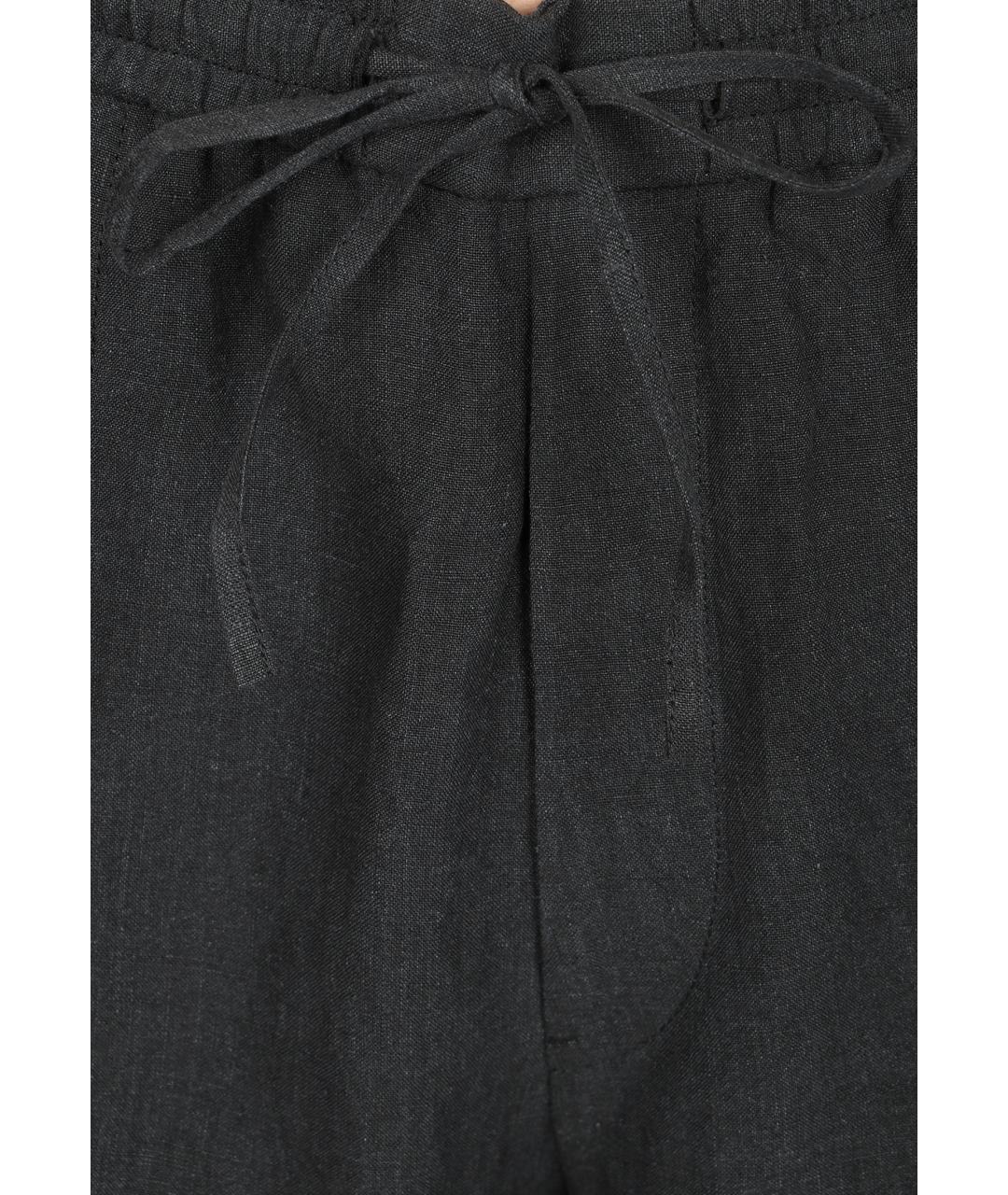 EMPORIO ARMANI Черные льняные шорты, фото 4