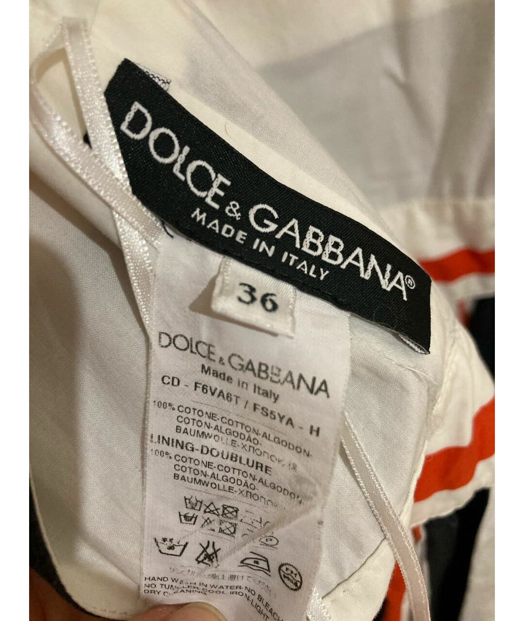 DOLCE&GABBANA Мульти хлопковое повседневное платье, фото 3