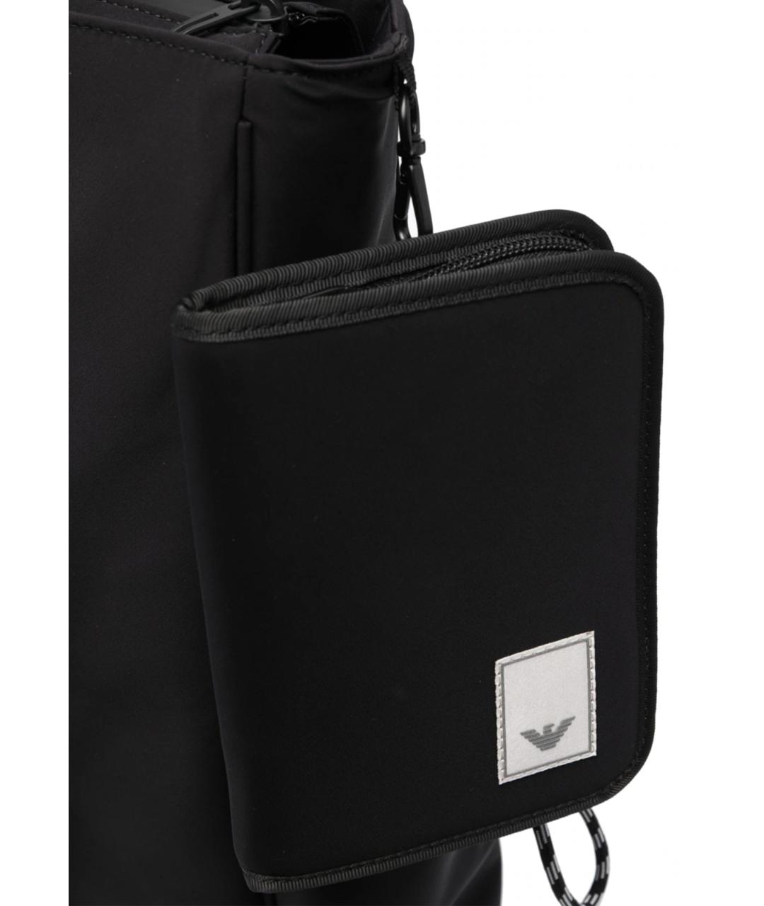 EMPORIO ARMANI Черная синтетическая сумка на плечо, фото 4