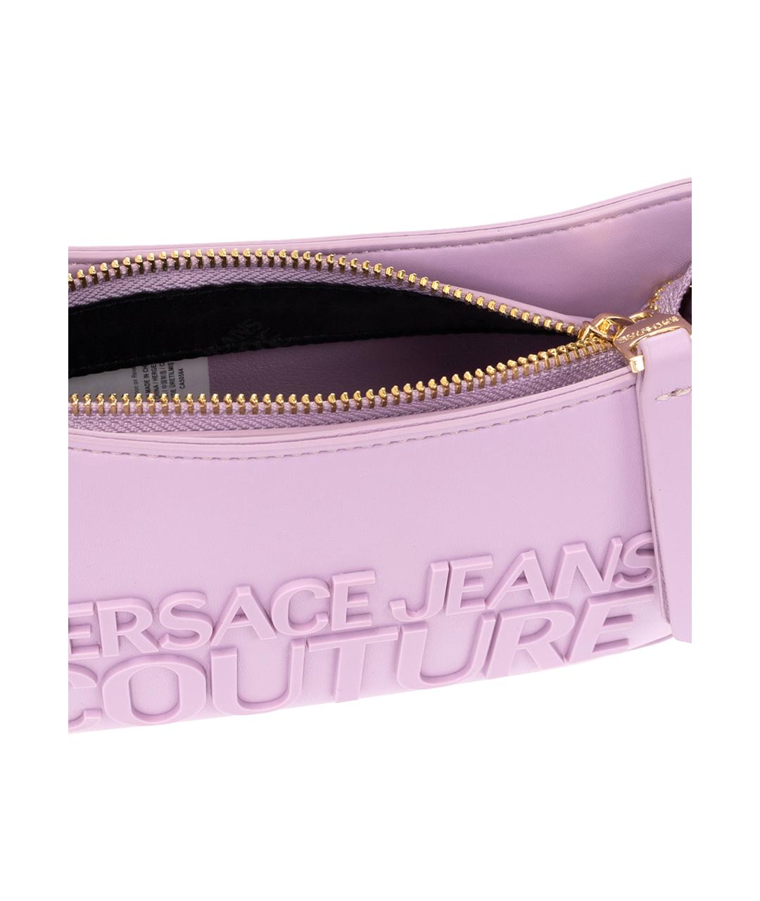 VERSACE JEANS COUTURE Фиолетовая сумка через плечо из искусственной кожи, фото 4