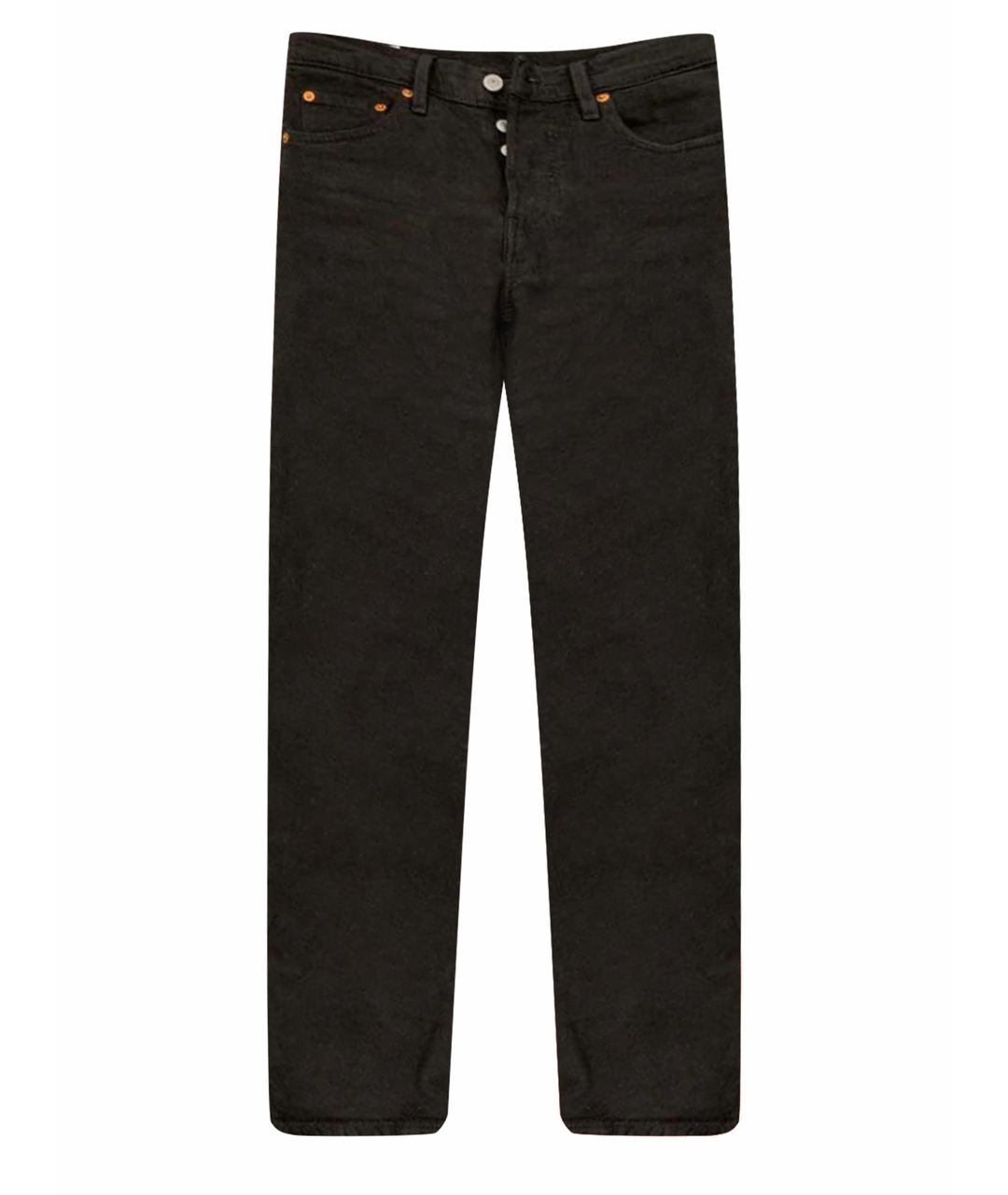 LEVI'S Черные хлопковые прямые джинсы, фото 1
