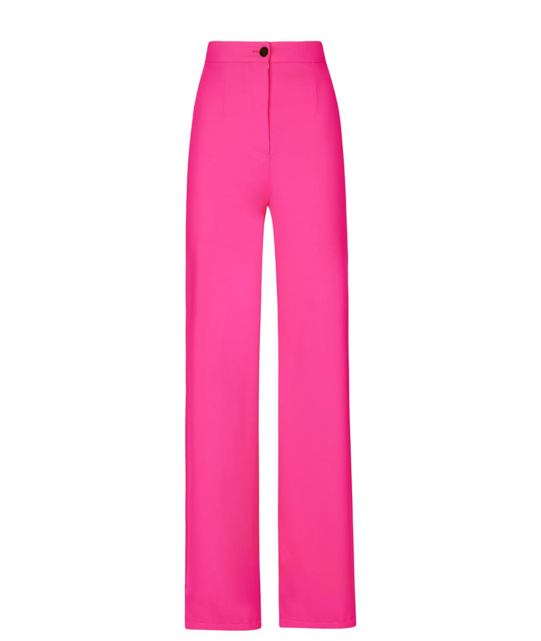 DOLCE&GABBANA Розовые полиамидовые брюки широкие, фото 1