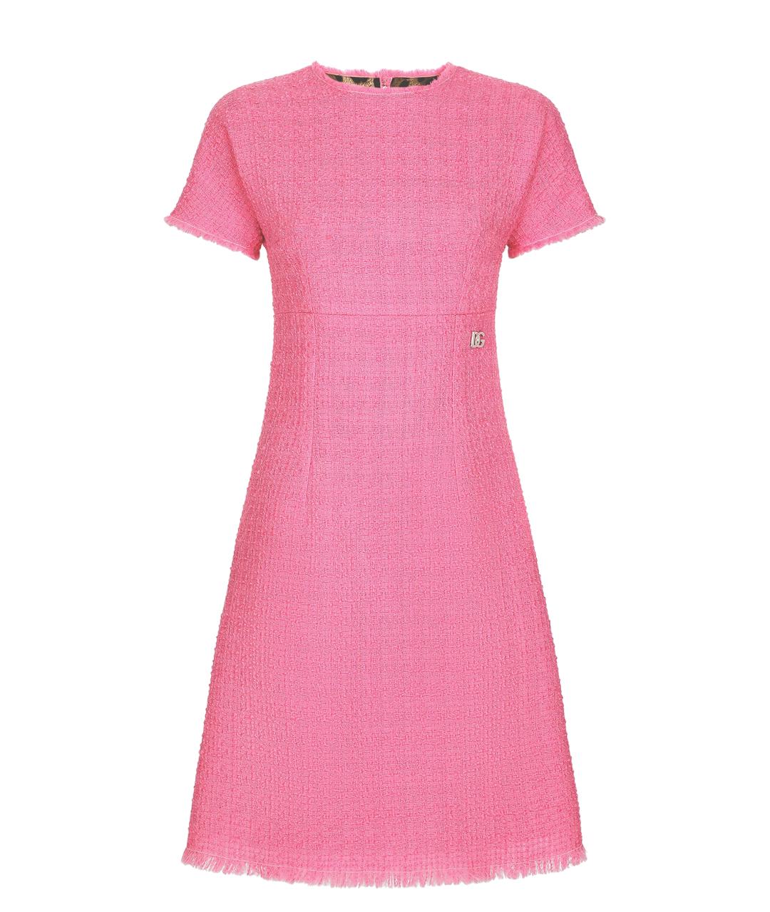 DOLCE&GABBANA Розовое шерстяное платье, фото 1