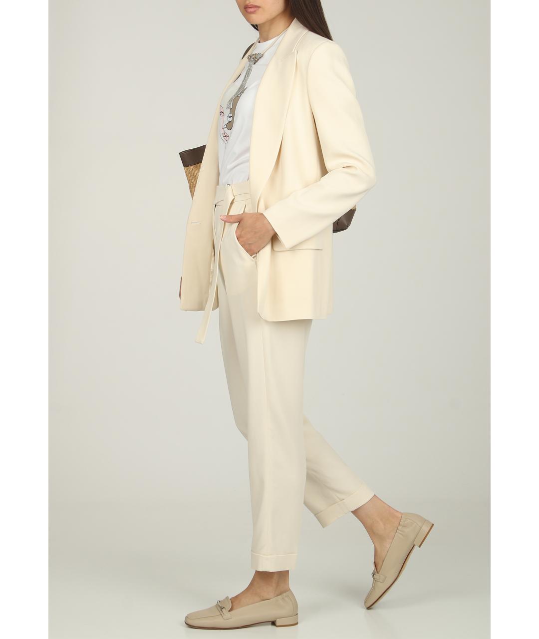 PESERICO Белый полиэстеровый костюм с брюками, фото 4