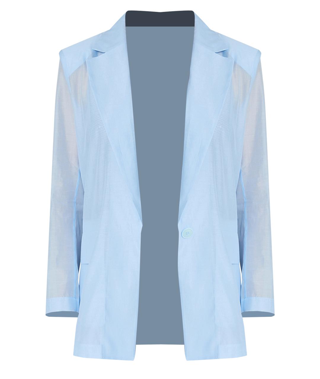 PESERICO Голубой хлопковый жакет/пиджак, фото 1