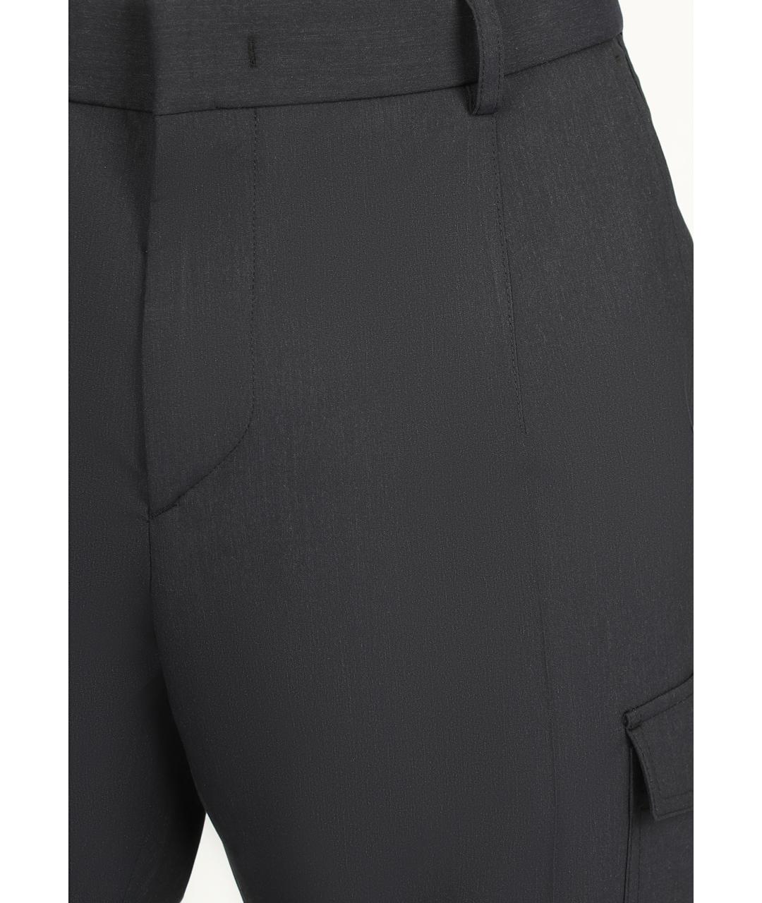 PESERICO Черные полиэстеровые повседневные брюки, фото 4