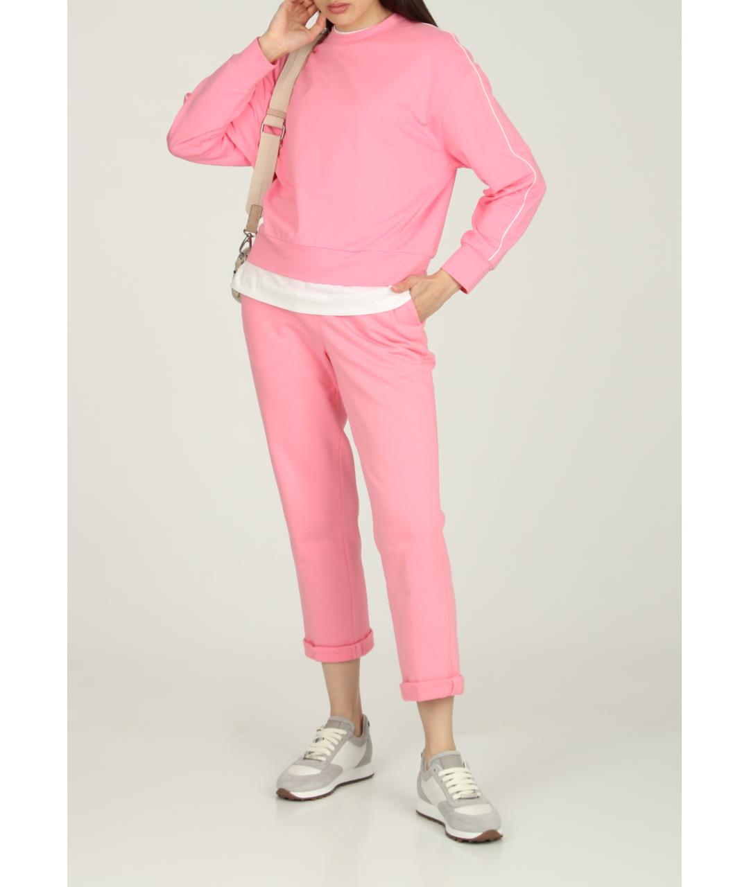 PESERICO Розовый хлопковый спортивные костюмы, фото 5