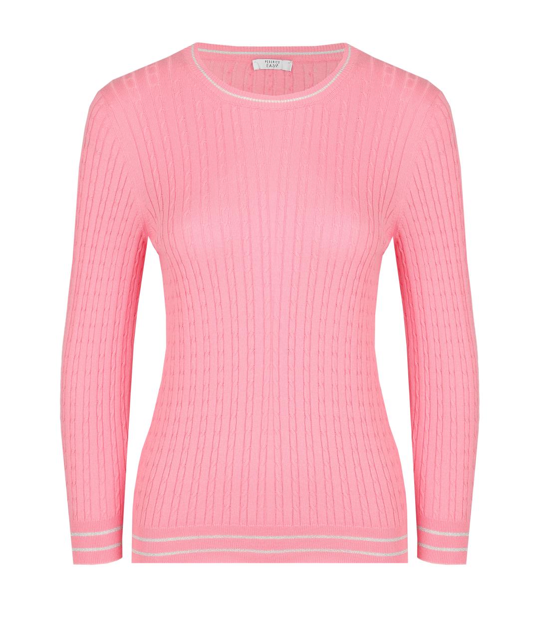 PESERICO Розовый хлопковый джемпер / свитер, фото 1