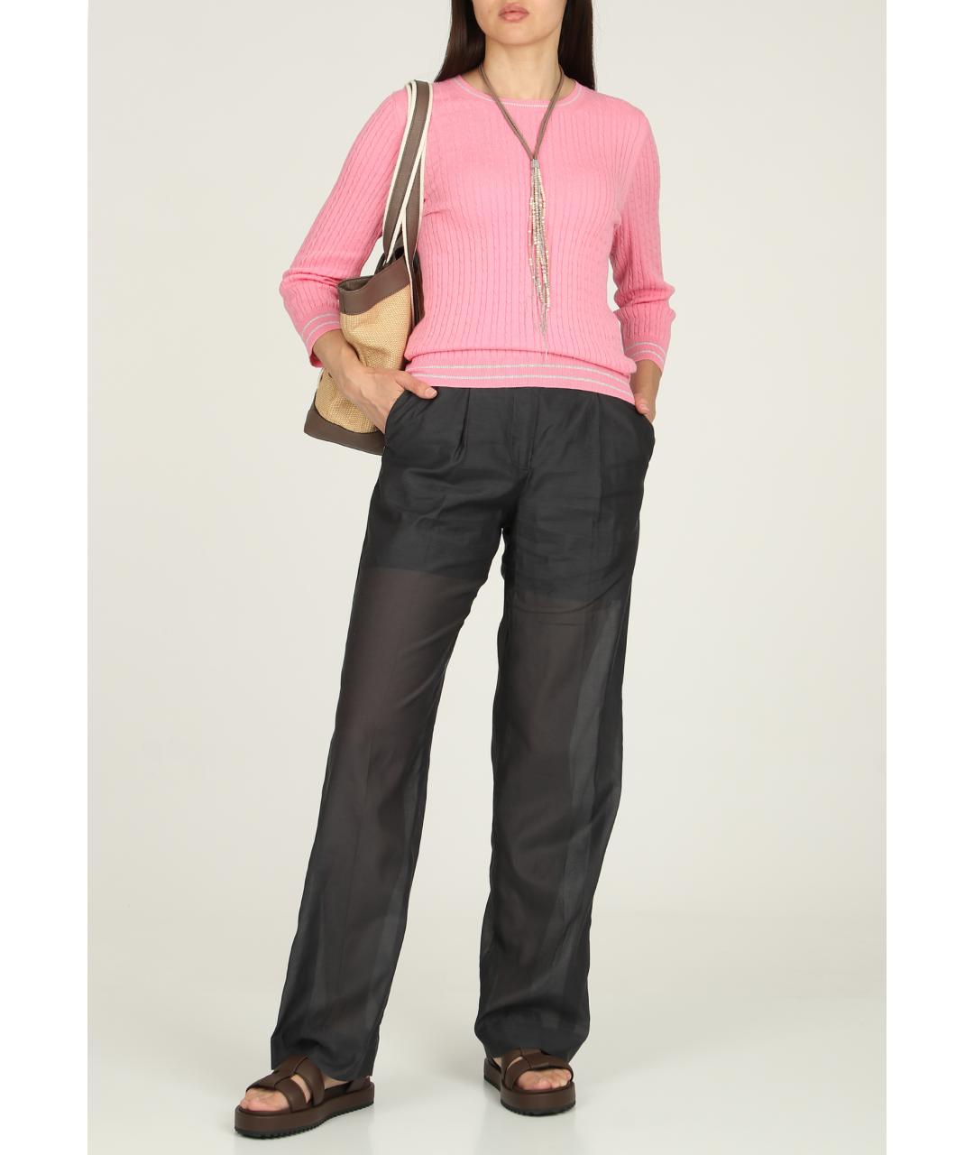 PESERICO Розовый хлопковый джемпер / свитер, фото 2