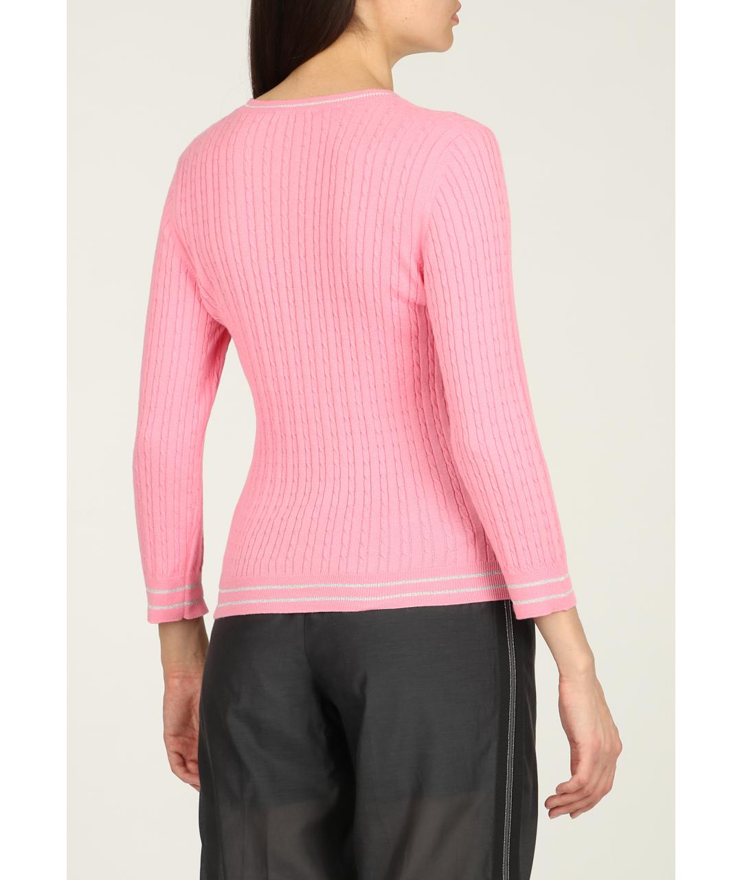 PESERICO Розовый хлопковый джемпер / свитер, фото 4