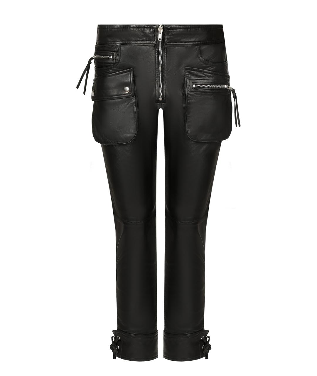 ISABEL MARANT Черные кожаные брюки узкие, фото 1