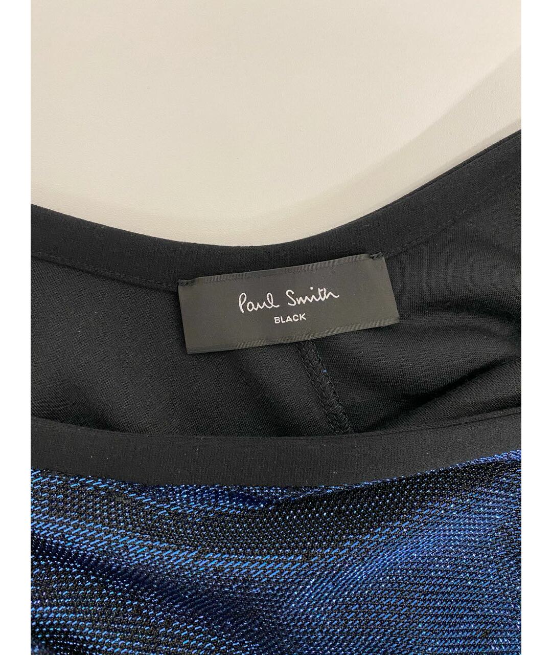 PAUL SMITH BLACK LABEL Темно-синее вискозное коктейльное платье, фото 5