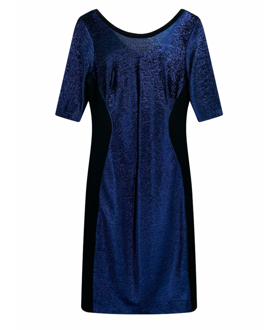 PAUL SMITH BLACK LABEL Темно-синее вискозное коктейльное платье, фото 1