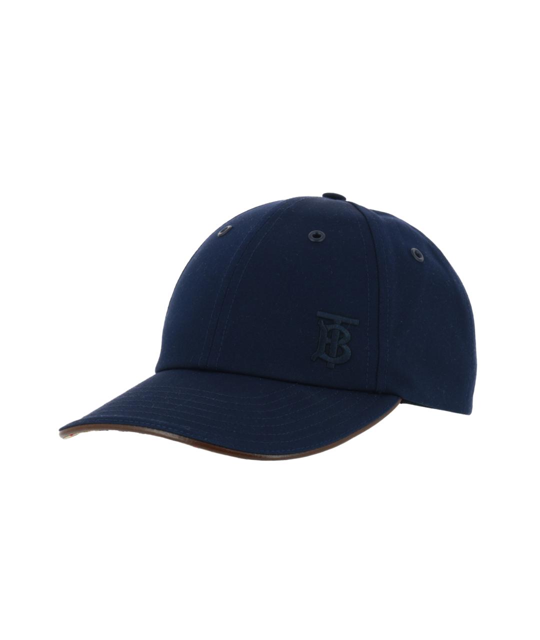 BURBERRY Синяя хлопковая кепка/бейсболка, фото 1