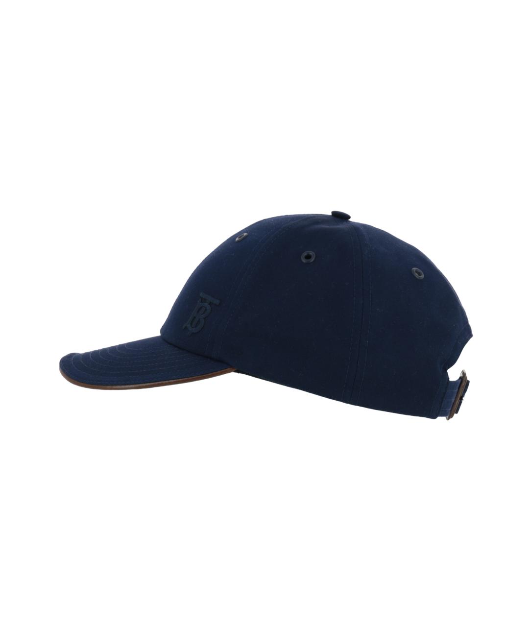 BURBERRY Синяя хлопковая кепка/бейсболка, фото 2