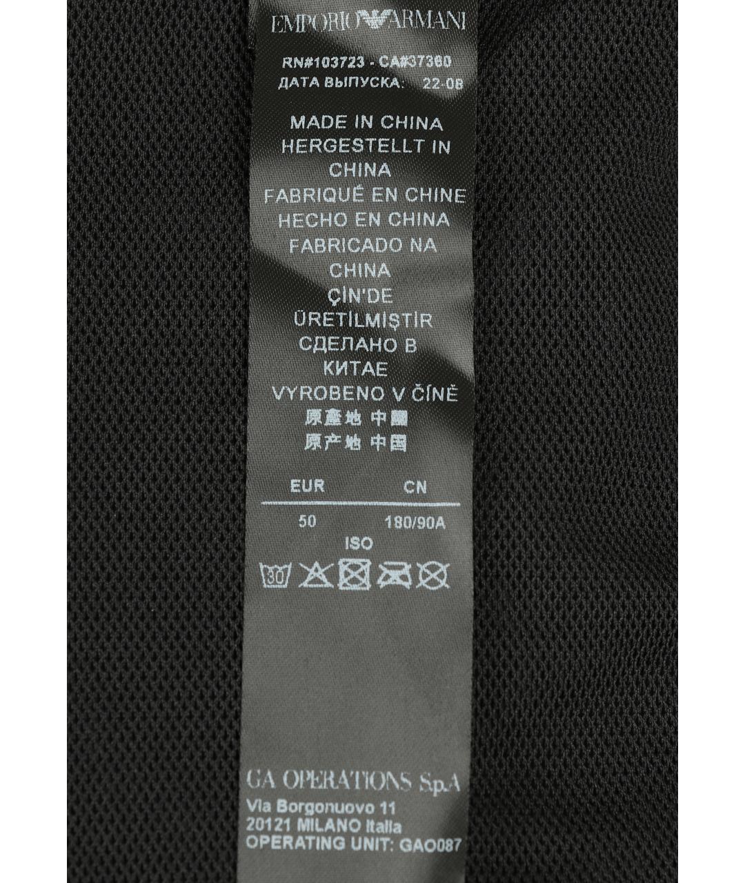 EMPORIO ARMANI Черные полиэстеровые шорты, фото 3