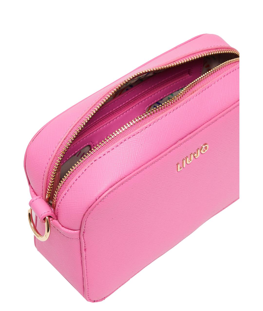 LIU JO Розовая сумка через плечо из искусственной кожи, фото 4